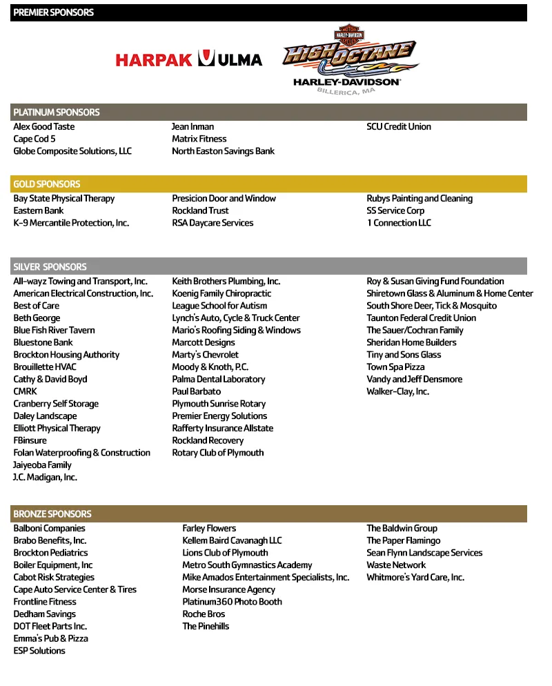 2026 Spinathon Sponsor List