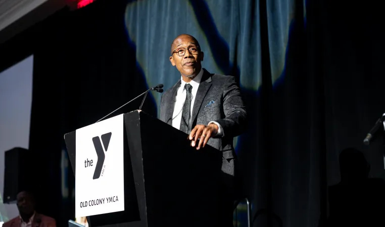 David Offutt addresses attendees at the 2014 Rise Up Gala